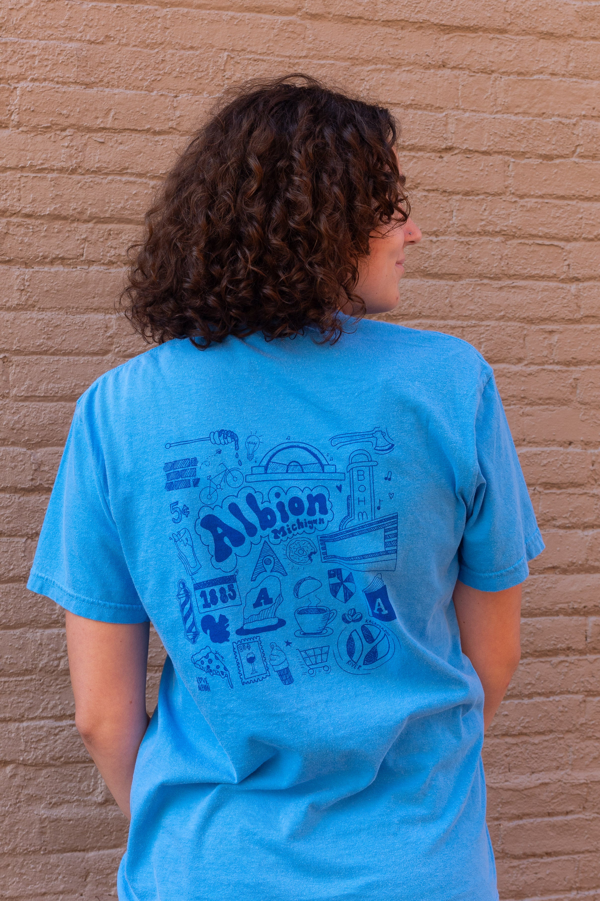 Albion, Michigan Doodle T-shirt