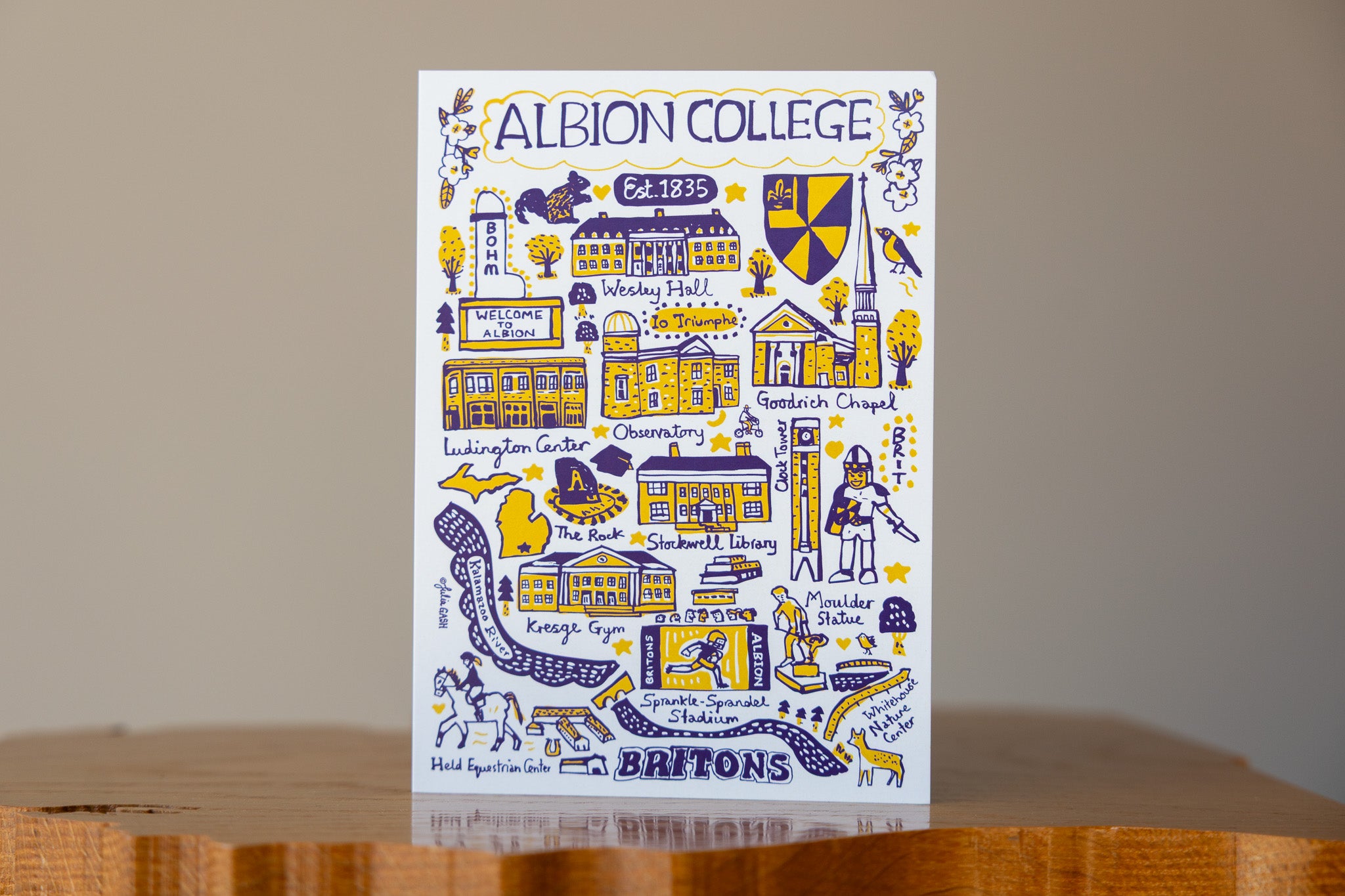Albion College Postcard by Julia Gash