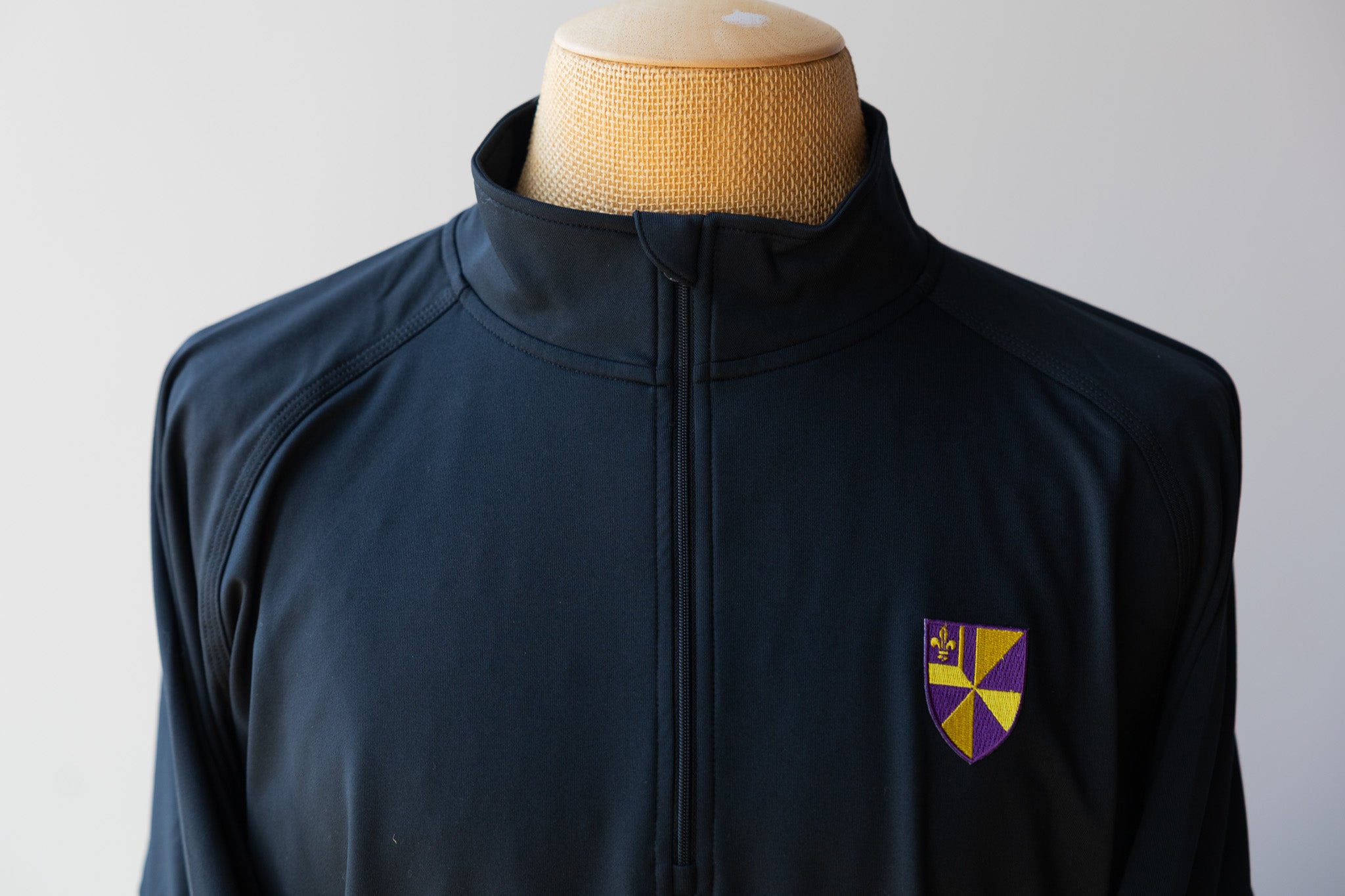 Black Albion College Shield 1/4-Zip Pullover