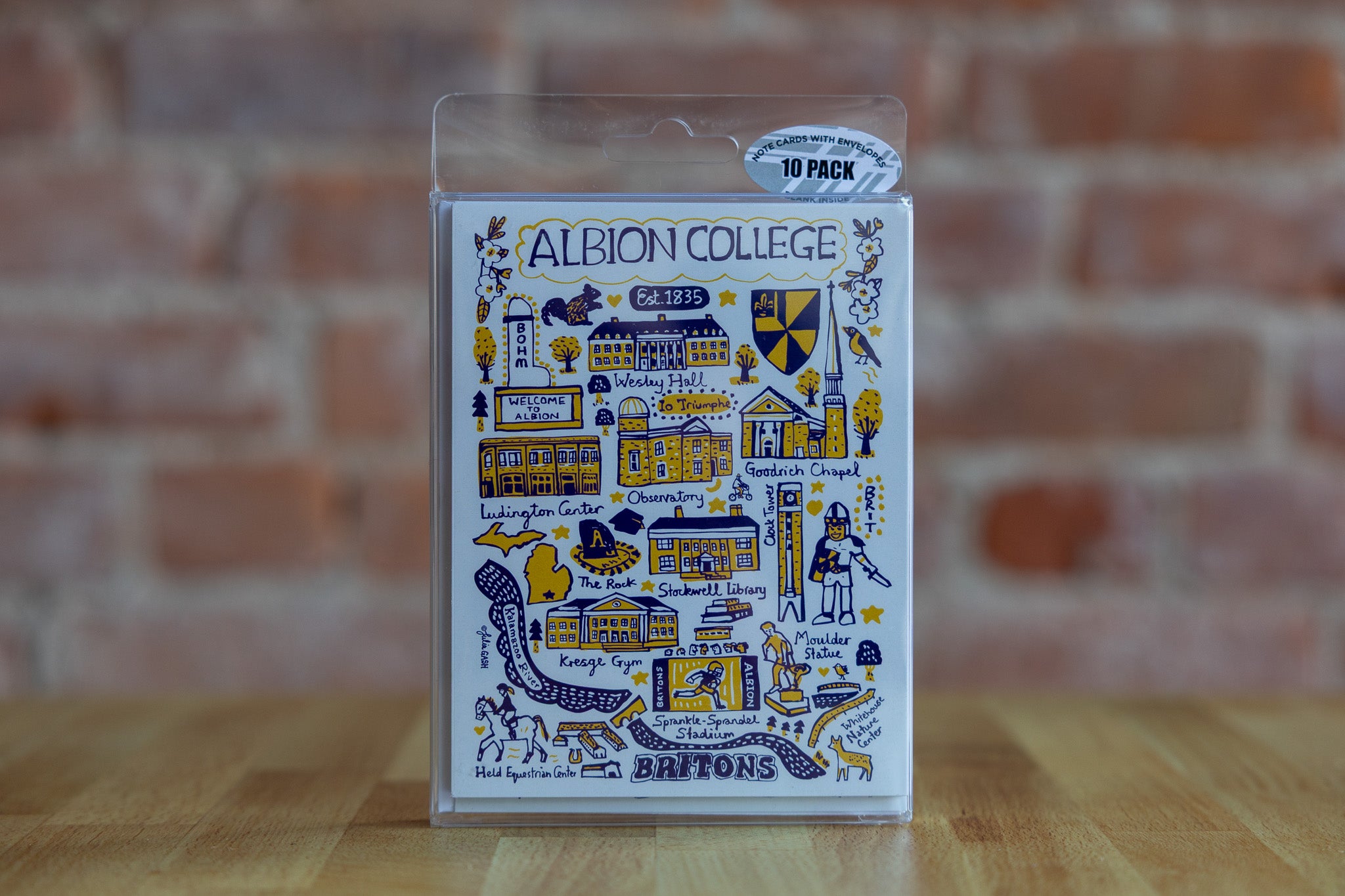 Albion College Notecard Set of 10 by Julia Gash