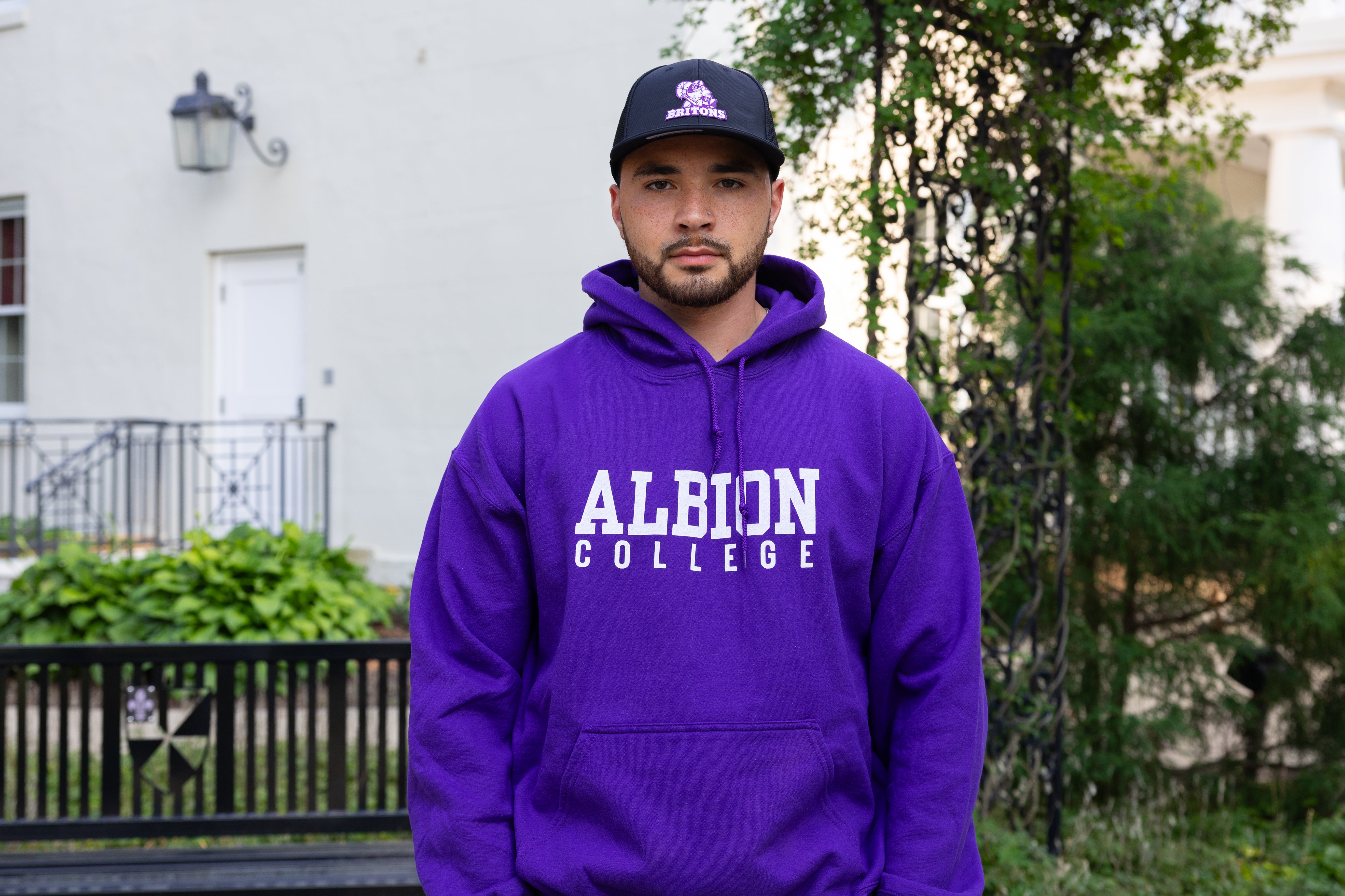 Purple Albion College Hoodie