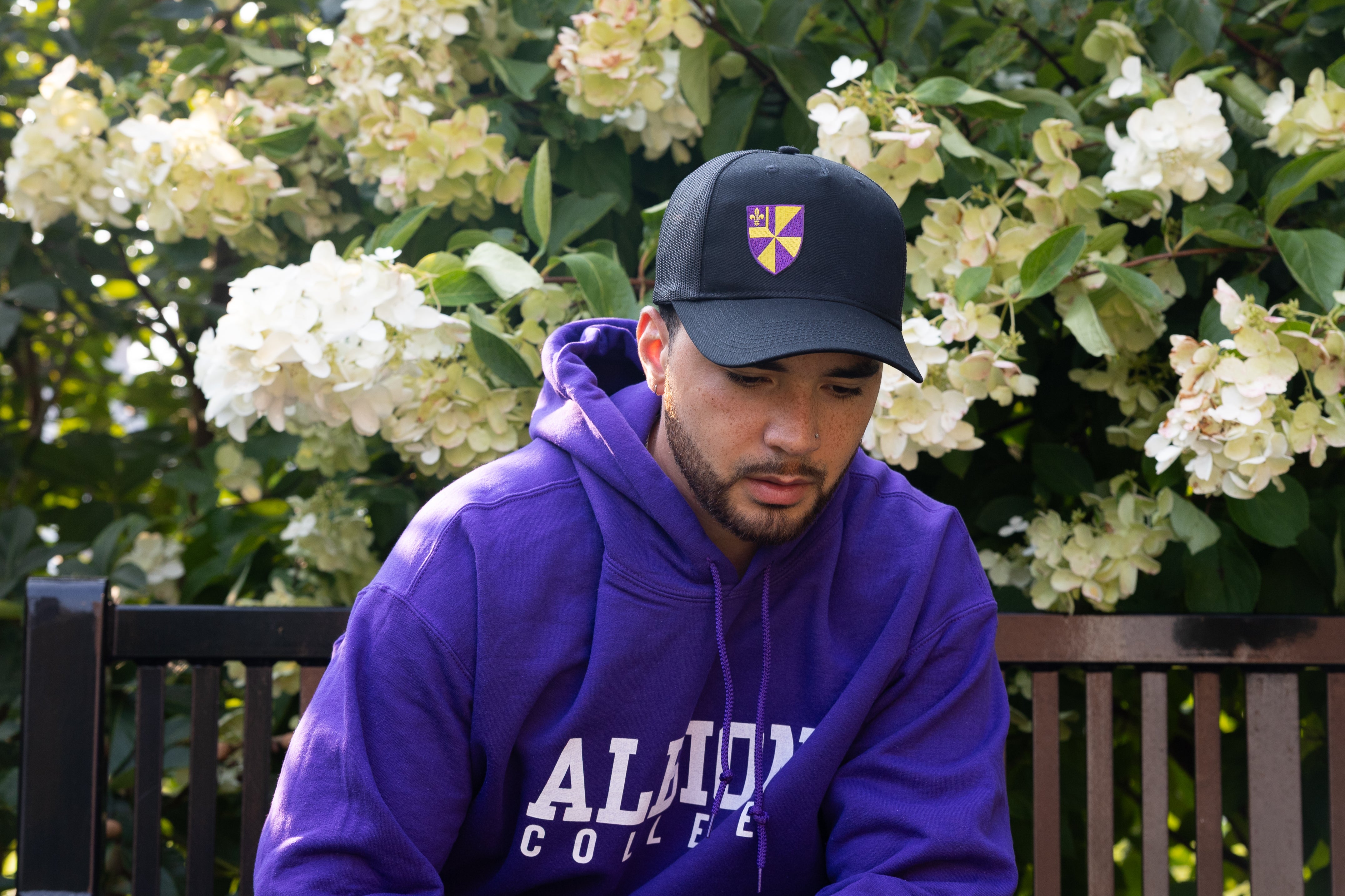 Black Albion College Shield Trucker Hat