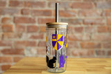 Go Brits Doodle Glass Tumbler