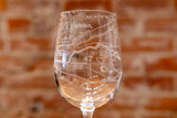 Albion Map Stemmed Wine Glass