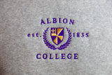 Embroidered Grey Albion College Crewneck