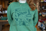Holiday Albion, Michigan Doodle Crewneck