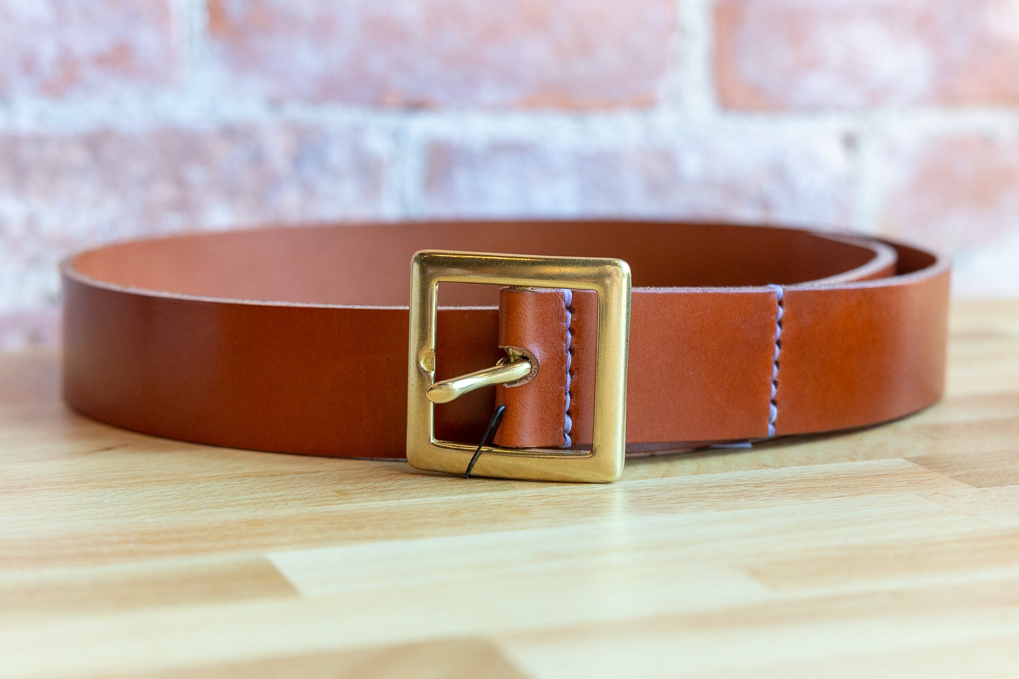 Orange Hermann Oak Leather Belt by Michael Borgwardt