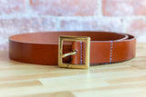 Orange Hermann Oak Leather Belt by Michael Borgwardt