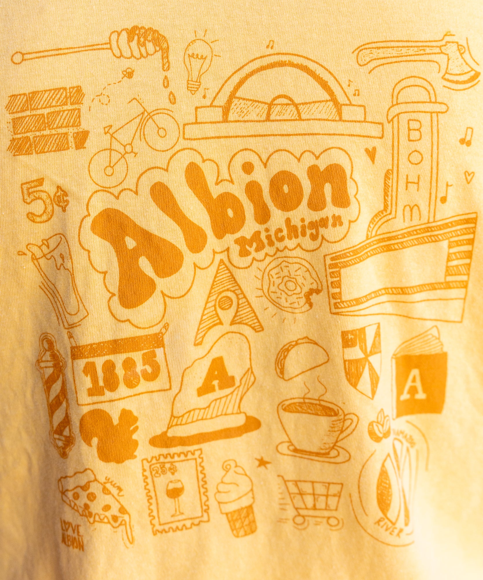 Albion, Michigan Doodle T-shirt