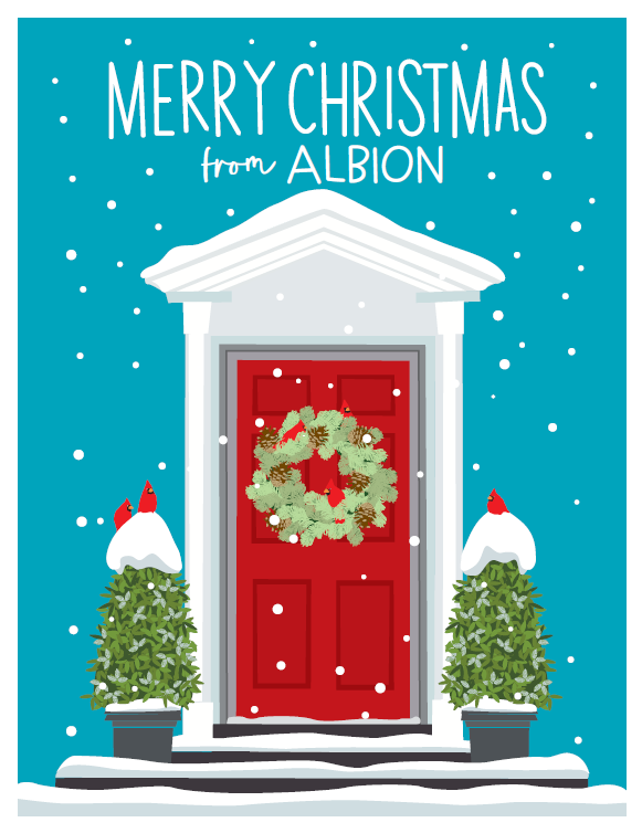 Holiday Door - Merry Christmas from Albion - Boxed Christmas Cards