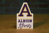 'A' Albion Alumni Sticker