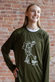 Molder Green Athletic Long Sleeve Tee