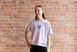 Albion College Purple Patchwork Cropped Tee
