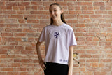 Albion College Purple Patchwork Cropped Tee