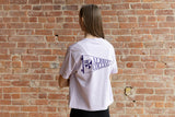 Albion College Purple Patchwork Cropped Tee
