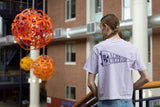 Albion College Purple Patchwork Cropped Tee