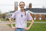 Albion College Purple Patchwork Cropped Tee