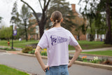 Albion College Purple Patchwork Cropped Tee