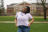 Albion College Purple Patchwork Cropped Tee
