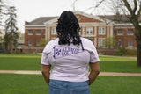 Albion College Purple Patchwork Cropped Tee