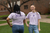 Albion College Purple Patchwork Cropped Tee