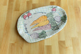 Carrot Ceramic Plate by Paige Young