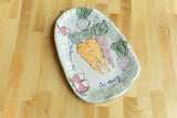 Carrot Ceramic Plate by Paige Young
