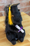 Albion College Graduate Black Plush Squirrel