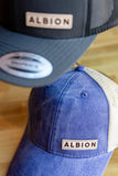 Leather "Albion" Patch Trucker Hat