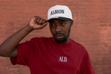 Albion Embroidered Black Puff Snapback Hat