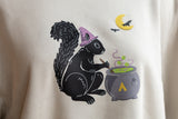 Halloween Witch Black Squirrel Crewneck Sweatshirt