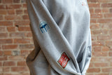 Albion Icons Patchwork Grey Crewneck Sweatshirt