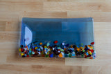 Multicolored Blue Glass Tray by Nancy Doyal