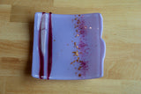 Small Purple Square Glass Tray by Nancy Doyal