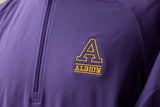 Albion "A" Embroidered Purple 1/4 Zip Pullover