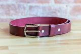 Red Leather Belt by Michael Borgwardt