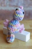 Mini Multicolor Seahorse Plushie by Katie Hill