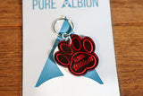 Red Acrylic Albion Wildcats Keychain
