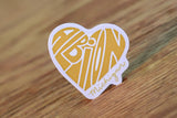 Yellow Albion Heart Sticker