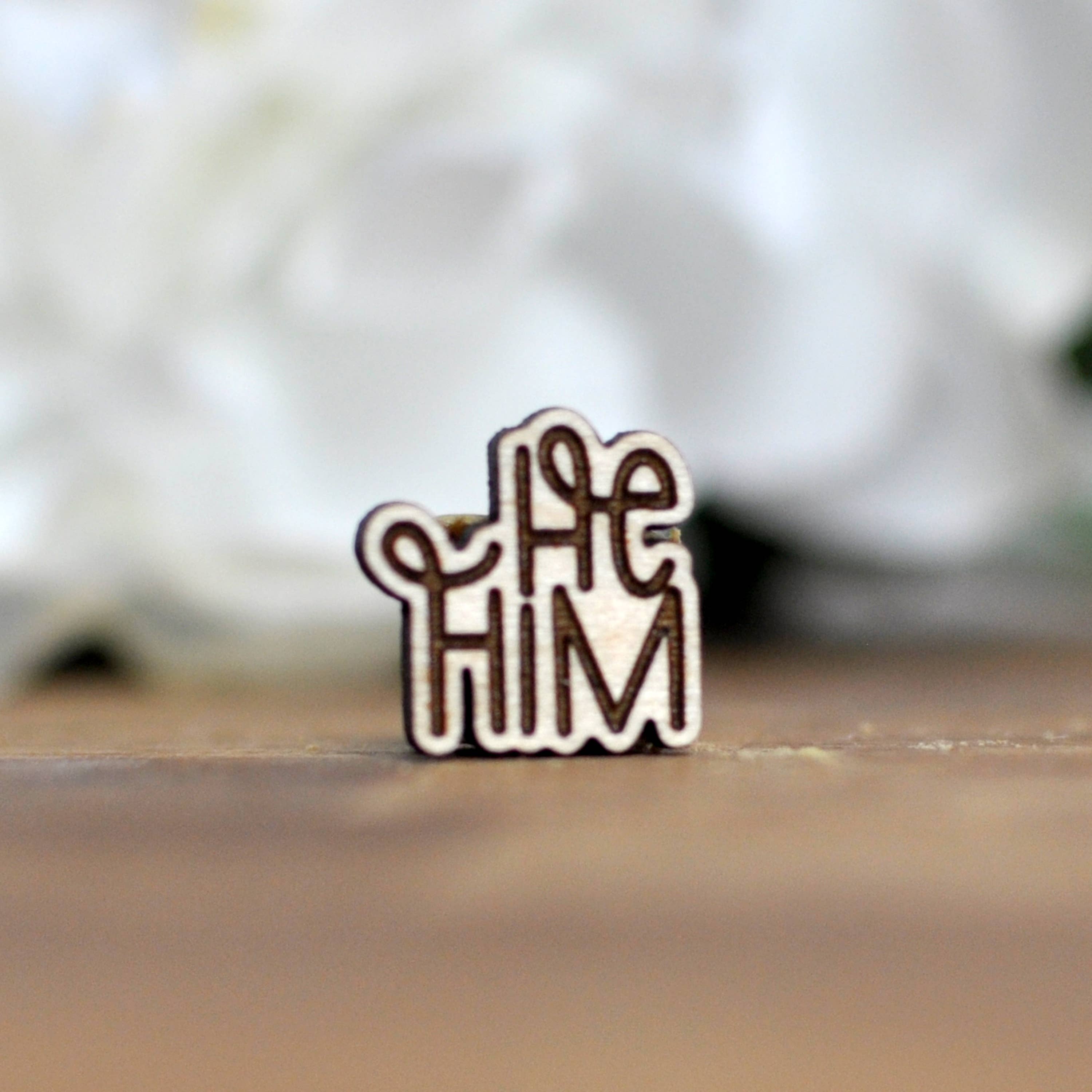 He/Him Pronoun Pins