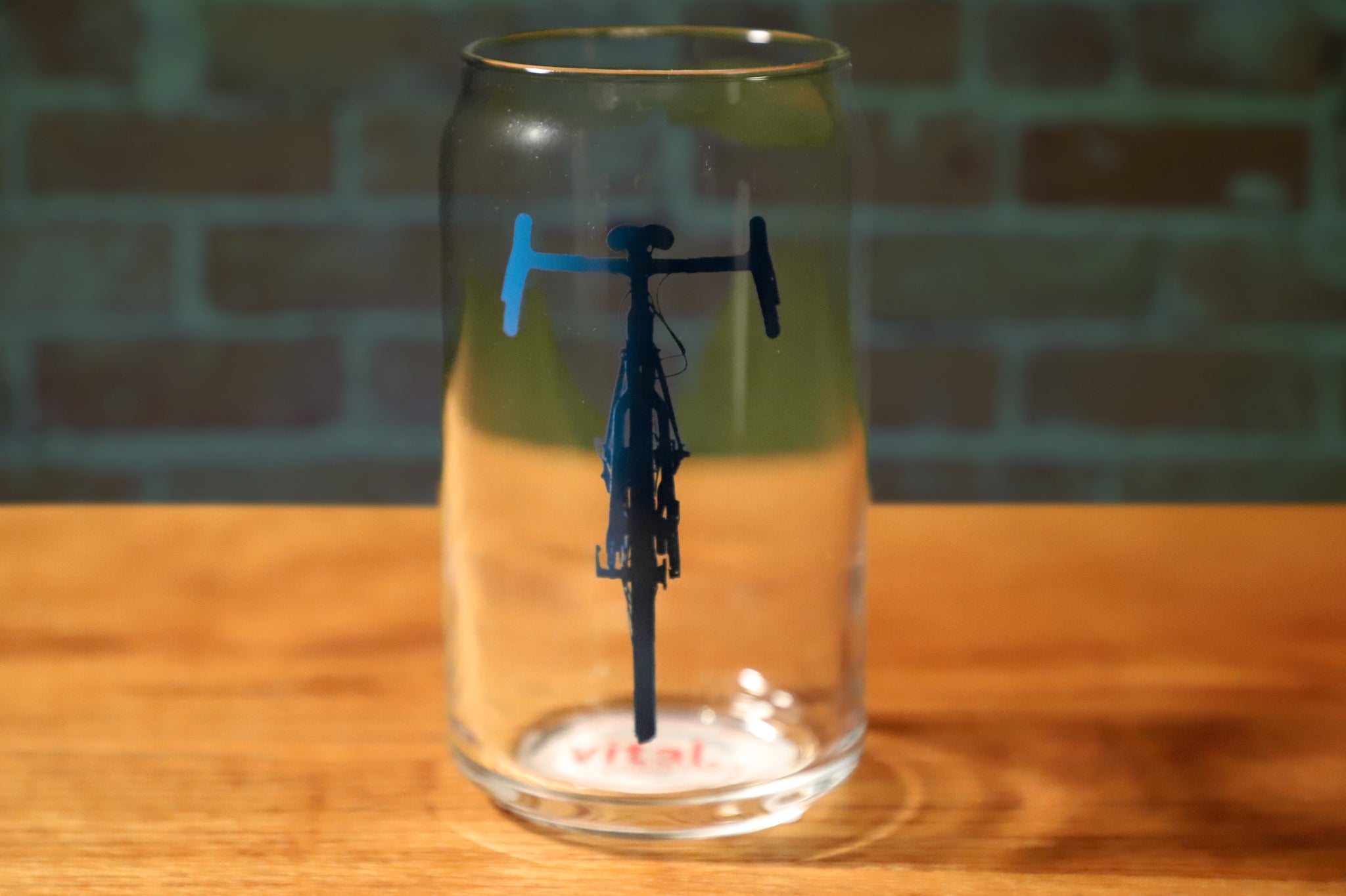 Front View Bicycle Can Glass