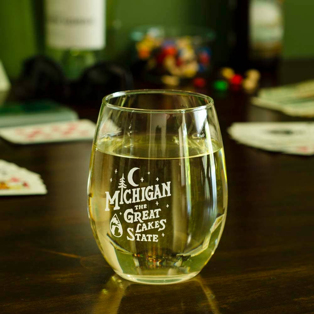 Great Lakes State Wine Glass