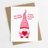 Valentine's Day Gnome, Cute Happy Valentine's Day Card