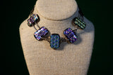 Multi Color High Glass Choker Necklace By Bobbie VanEck