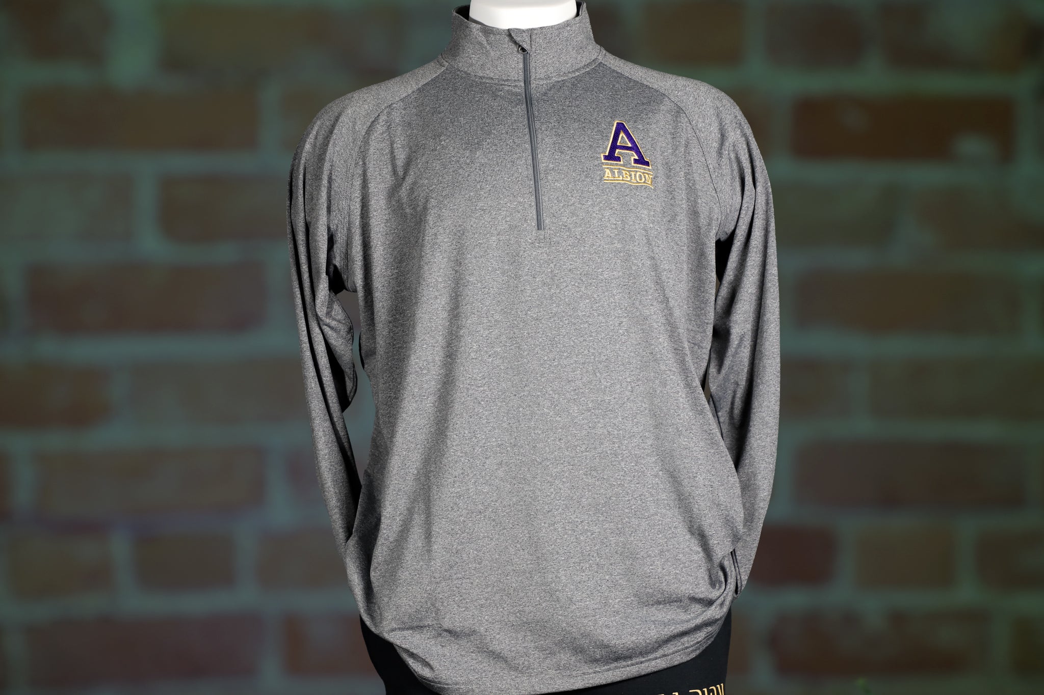 Lightweight Pullover Jacket - 1/4 Zip Embroidered Albion College A