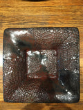 Brown and Black Glaze Square Serving Plate by Nobel Schuler